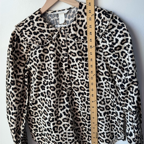 Leopard Print Collared Blouse - Picture 11 of 11
